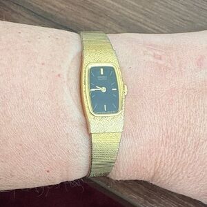 Vintage Seiko Gold with Black Dial